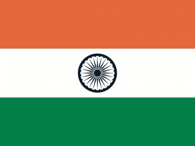 Gebruikte vlag India 100x150 cm, uitverkoop