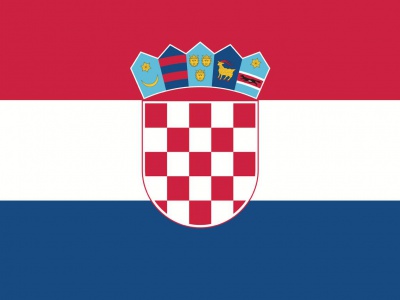 Gebruikte vlag Kroatie 100x150 cm, uitverkoop