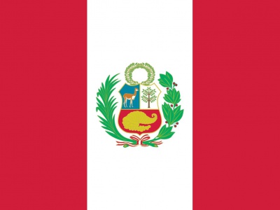 Gebruikte vlag Peru 100x150 cm, uitverkoop Gebruikte vlag Peru 100x150 cm, uitverkoop