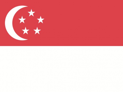 Gebruikte vlag Singapore 100x150 cm, uitverkoop Gebruikte vlag Singapore 100x150 cm, uitverkoop