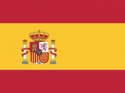 Gebruikte vlag Spanje 100x150 cm, uitverkoop Gebruikte vlag Spanje 100x150 cm, uitverkoop