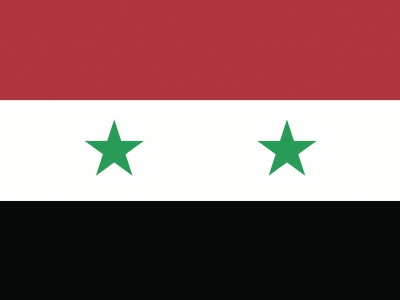 Gebruikte vlag Syrie 100x150 cm, uitverkoop Gebruikte vlag Syrie 100x150 cm, uitverkoop