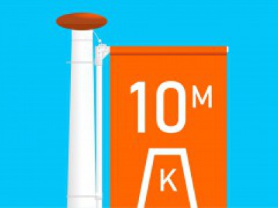 Gebruikte vlaggenmast polyester 10 meter kkk 009
