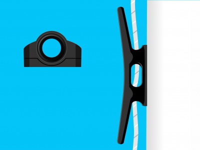 Hijssysteem  Knop, kikker en koord 60 mm