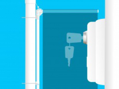 Hijssysteem Hijsbare banier anti diefstal systeem 70 mm