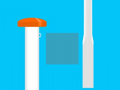 Houten vlaggenmast wit gelakt vierkant 6 t/m 8 meter