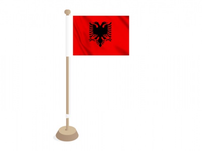 Tafelvlag Albanië 10x15 cm