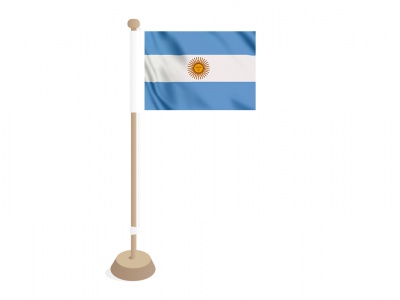 Tafelvlag Argentinië 10x15 cm