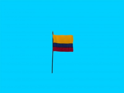 Tafelvlag Colombia + kunststof houder