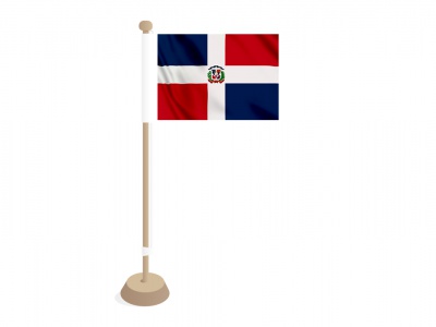 Tafelvlag Dominicaanse Republiek