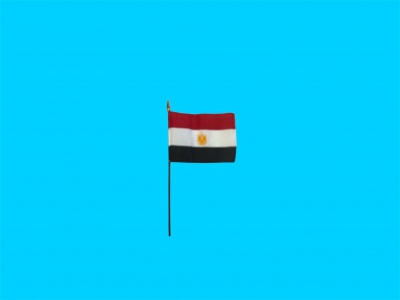 Tafelvlag Egypte + kunststof houder