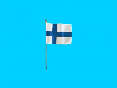 Tafelvlag Finland + kunststof houder