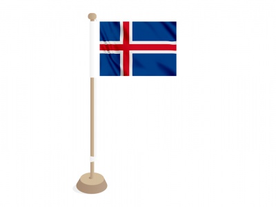 Tafelvlag IJsland 10x15 cm