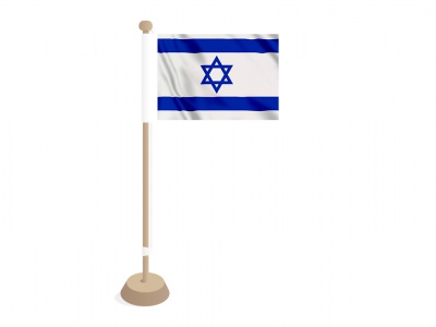 Tafelvlag Israel 10x15 cm