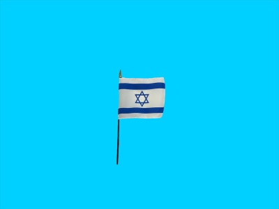 Tafelvlag Israël + kunststof houder