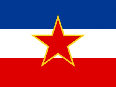 Tafelvlag Joegoslavië 10x15 cm