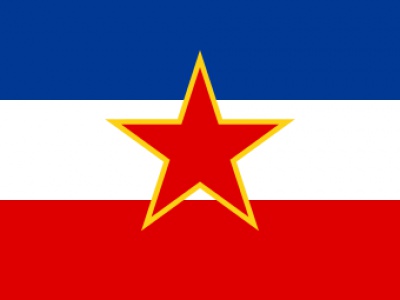 Tafelvlag Joegoslavië 10x15 cm