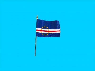 Tafelvlag Kaapverdie + kunststof houder
