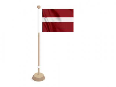 Tafelvlag Letland 10x15 cm