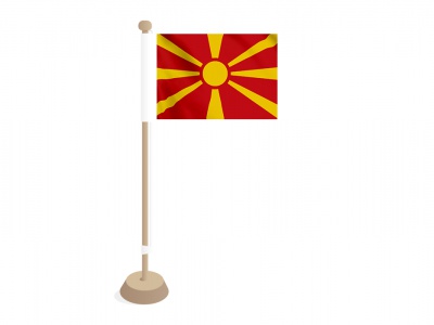 Tafelvlag Macedonie 10x15 cm