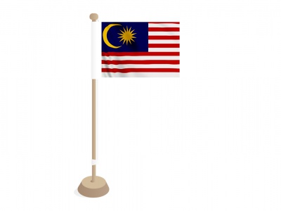 Tafelvlag Maleisië 10x15 cm