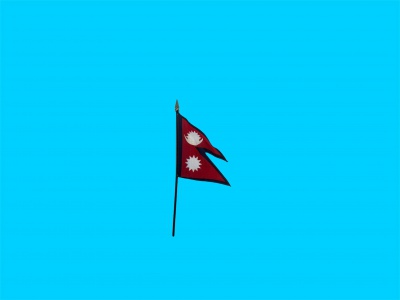 Tafelvlag Nepal + kunststof houder