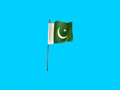 Tafelvlag Pakistan + kunststof houder