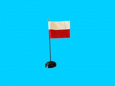 Tafelvlag Polen + kunststof houder