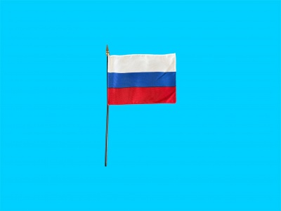 Tafelvlag Rusland + kunststof houder