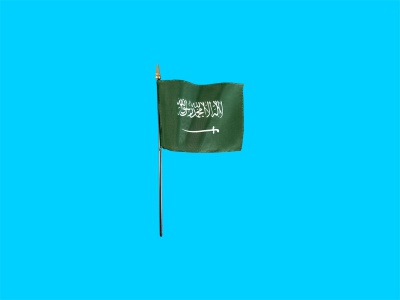 Tafelvlag Saoedi Arabië + kunststof houder
