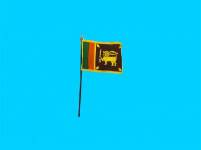 Tafelvlag Sri-lanka + kunststof houder