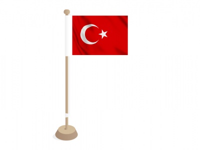 Tafelvlag Turkije 10x15 cm