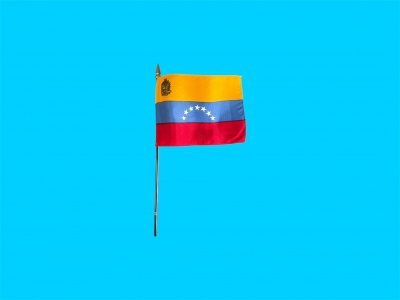 Tafelvlag Venezuela + kunststof houder