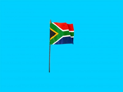 Tafelvlag Zuid-Afrika + kunststof houder