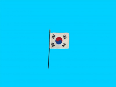 Tafelvlag Zuid-Korea + kunststof houder