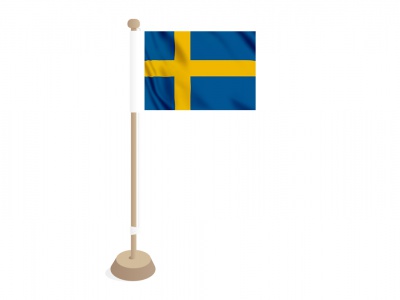 Tafelvlag Zweden 10x15 cm