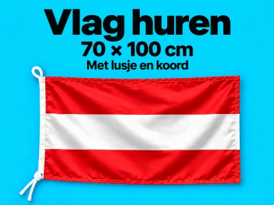 Vlag 70 × 100 cm huren – met lusje en koord