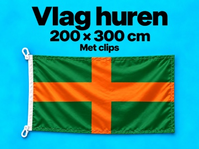Vlag 200 × 300 cm huren – met clips