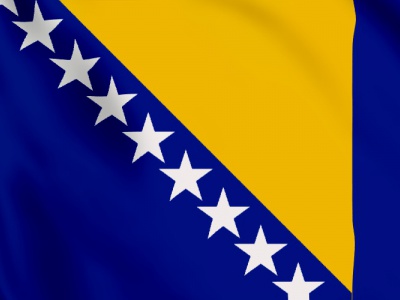 vlag Bosnie en Herzegovina 100x70