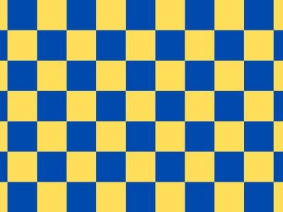 Vlag geblokt blauw - geel 70x100 cm