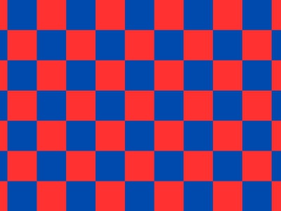 Vlag geblokt blauw - rood 70x100 cm