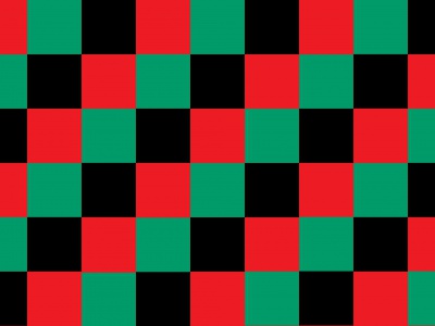 Vlag geblokt Rood, Groen en Zwart 030x045 cm