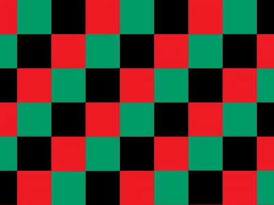 Vlag geblokt Rood, Groen en Zwart 040x060 cm