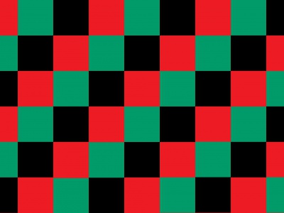 Vlag geblokt Rood, Groen en Zwart 050x075 cm