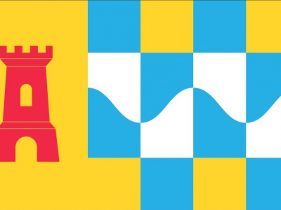 Vlag Gemeente Overbetuwe 070x100 cm
