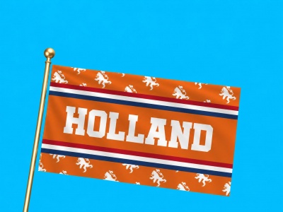 Vlag Holland versie 2 030x045 cm Vlag Holland versie 2 030x045 cm