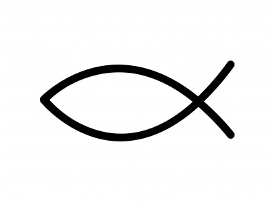 Vlag Ichthus 070x100 cm