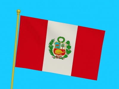 Vlag Peru met wapen 150x225 cm