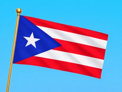 Vlag Puerto Rico 030x045 cm