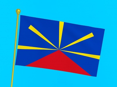 Vlag Réunion 020x030 cm
